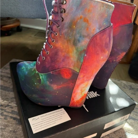 Jeffrey Campbell x Blackmilk Cosmic Damsel Platform Boots - Picture 9 of 12